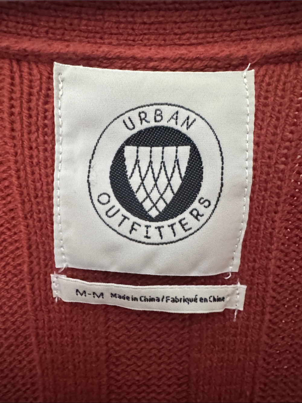 Urban Outfitters Rust Ribbed Button-Front Cardigan - Picture 2 of 3